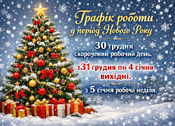 Графік роботи на Новий Рік 2026